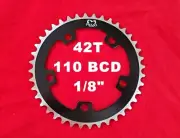 MOJO Fixed Gear Chainring 42T - 110 BCD Track Fixie single speed 1/8" - BLACK