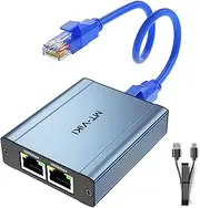 MT-VIKI Ethernet Splitter High Speed 1 to 3 Out, 100/1000Mbps RJ45 Splitter with USB C Power Cable for Cat 5/5e/6/7/8, LAN Switch Internet Splitter Ethernet Splitter Network