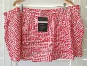 AUTOGRAPH Swim Skirt SIZE 26 xxl Swimmers Bathers WHITE & red pink coral PRINT