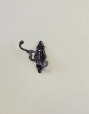 Dollhouse Triple Hook Moveable Hats Ties 1:12 Scale Antique Bronze Finish