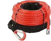 Winch Cable Rope 26mx9.5mm 26500LBS Winch Line Polymer Synthetic Fiber for Off-Road Vehicle Traction(Red)