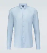 [Vilebrequin] Vilebrequin Caroubis linen shirt UK 16 blue