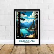 Big Bear Lake Travel Poster Big Bear Lake