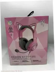 Razer Kraken Kitty V2 USB Headset with RGB Kitty Ears - Quartz Edition SEE DE...