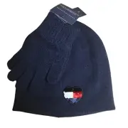 Nwt! Tommy Hilfiger Sequin Heart Kids Hat / Glove Set