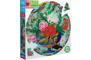 eeBoo: Bouquet and Birds - Round Puzzle (500pc Jigsaw)