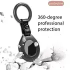 For Apple Airtag Leather Metal Keychain Protective Case for Air Tag Anti-lost Tr