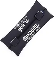 Courage Caps Post Surgery Seatbelt Pillow, Chemo Port Pillow, Cushion Post Surgery for Mastectomy, After Heart Surgery, Hysterectomy Pillow for Car, Breast Cancer Seatbelt Cover - Awesome in Black