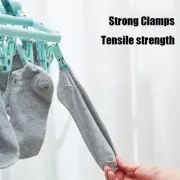Folding Hanging Hanger 32 Clips Multifunctional Windproof Socks Clip Drying Rack