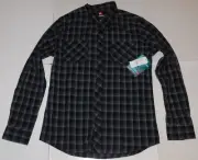 Quiksilver Bronson Black Woven Shirt Size Small Brand New