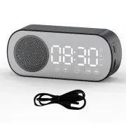 Wireless Bluetooth Speaker Dual Alarm ABS for Home Office R2X26638