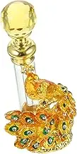 Garneck Antique Peacock Perfume Bottle Vintage Refillable Glass Scent Holder Elegant Decorative Perfume Accessory for Essential Oils Lotions and Travel Use