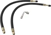 X AUTOHAUX 1 Set 90 Degrees Copper Tire Valve Extension with Flexible Plastic 350mm Tyre Valve Stem Extender for Car Motorcycle RV Truck Bike