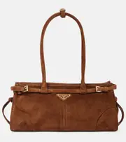 [Prada] Prada Prada Bonnie Medium suede shoulder bag One Size brown