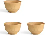 J-Kitchens Miso Soup, Bowl, Washer Compatible, Wooden, Wooden, Natural Bowl, Set of 3, 4.4 x 2.7 inches (11.3 x 6.8 cm), Current Model