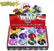 12Pcs PokeBall Anime Figures Set - Pikachu, Pokemon, Pet Elf Dolls, Kids Gifts