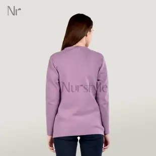 【Nurstyle】毛衣外套(圓領單釦 藕紫)