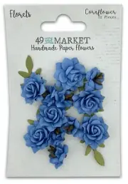 49 And Market Florets Paper Flowers-Cornflower - 3 Pack