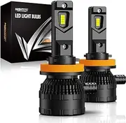 NIGHTEYE H11 LED Headlight Bulbs - 40000LM 200W H11 Headlight Bulbs with Fan, 800% 6500K White Light LED Bulbs, Pack of 2