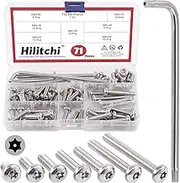 M6 Button Head Torx Security Screws Stainless Steel Tamper Proof Screws w T30 Bit (M6 Assortment Kit-70PCS)