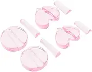 minkissy 2 Sets Nail Embossing Mold Nail Gems Nail Varnish Holder Pressed Frame Nail Nail Powders Gel for Nails Nail Polish Organizer Nail Art Stencils Rhinestones Pink Abs