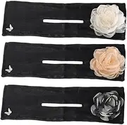 SAFIGLE 3Pcs Flower Hair Bun Maker Elegant Hair Styling Tools with Decorative Floral Design for Daily Wear Parties Weddings and More Hair Donut Former Bun Shaper