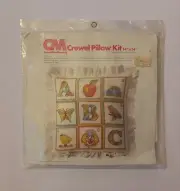 Vintage Columbia-Minerva ABC PILLOW Crewel Kit *NIP*