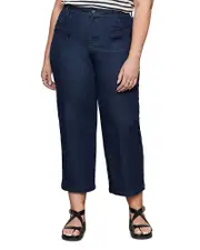Sanctuary Plus League High Rise Wide Leg Jeans in Plot Twist