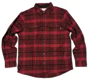 Woolrich Shirt Mens Large Red Plaid Brawny Flannel Long Sleeves Thick Shacket