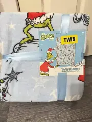 How The Grinch Stole Christmas Twin Size Blue Plush Blanket