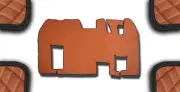 BROWN ECO LEATHER FLOOR MATS ENGINE COVER FOR RHD TRUCK RENAULT MAGNUM AUTO