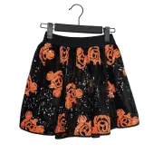 Disney Halloween Skirt Girls Size 7/8 Mickey Sequin Black Orange Lined NWT