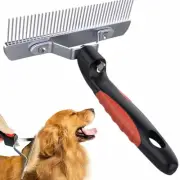Undercoat Rake for Long-Haired Dogs and Other Shedding Pets - Anti-Slip Handl...
