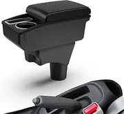 for Nissan for March for Micra K13 for Sunny 2011 2012 2013 2014 2015 2016 Car Armrest Storage Box Center Console Arm Storage Box(A2 Black line no USB2)