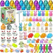 20Pcs Prefilled Easter Eggs Toys, Easter Egg Hunt Filled Eggs with Toys Inside, Easter Basket Fillers, Smashing Egg Games with Hammer, Easter Basket Stuffers for Teens, Kids