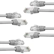 4x Cruxtec 10m CAT6/RJ45 Network Lead Cable LAN Ethernet Internet Router Cord WH