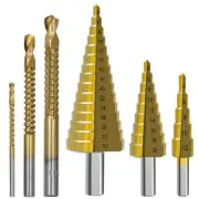 Step Drill Bit Saw Drill Bit Set Titanium Milling Cutter for Woodworking 1 Set
