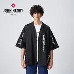 JOHN HENRY SLOGAN 日系和服丹寧外套-黑色