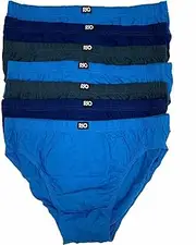 [Generic] 21 X Mens Rio Sexy Hipster Brief Cotton Underwear Jocks Blue 2XL 115-120cms Blues (64K)