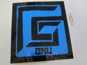 GNU snowboard 2014 BIG G Blue STICKER Flawless New Old Stock Lib Tech