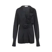 [Alberta Ferretti] Alberta Ferretti-Grey Virgin Wool Sweater-Donna 38 IT
