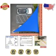 Durable Blue Right Triangle Sun Shade Sail - Custom Size, 3-