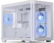 Micro-Atx Gaming PC Case, MATX PC Case with 3 X 120Mm ARGB Fans, Panoramic View
