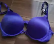 NWT Victoria's Secret Add 2 cups padded push up bombshell bra 32B purple shock