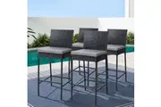 Gardeon 4-Piece Outdoor Bar Stools Dining Chair Bar Stools Rattan Furniture