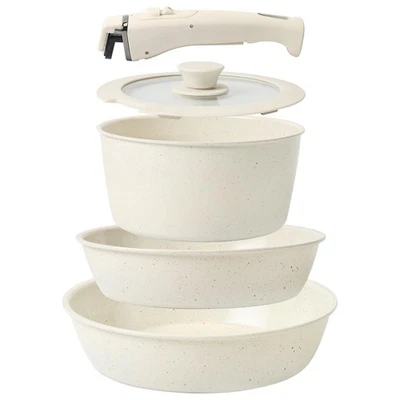 Pots and Pans Set Non Stick, Ceramic Cookware Set Nonstick Frying Pans 5 Pcs-...