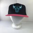 Mitchell & Ness Black/Pink/Neon Blue NBA Chicago Bulls Santa Ana Snapback OSFA