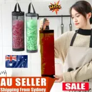 Organizer Hanging Tash Holder Garbage Bags Dispenser Plastic Bag Mesh Storage VZ