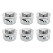 6PK Boxsweden Divided Turntable Easy Carry Storage Container 28.5x18.5cm Clear
