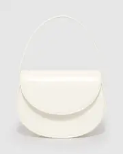 White Selina Round Top Handle Bag